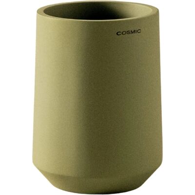 Cosmic Olive Green Resin Bathroom Accessories - Countertop Brush Holder Cosmic Olive Green Resin Bathroom Accessories - Countertop Brush Holder