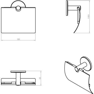 Cosmic Wjb262a0059001 ronde chroom toiletpapierhouder Cosmic Wjb262a0059001 ronde chroom toiletpapierhouder