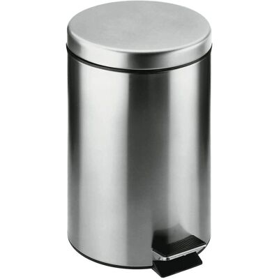 Cosmic Brand Circular Stainless Steel Bathroom Waste Bin - 5L - Grey Cosmic Brand Circular Stainless Steel Bathroom Waste Bin - 5L - Grey