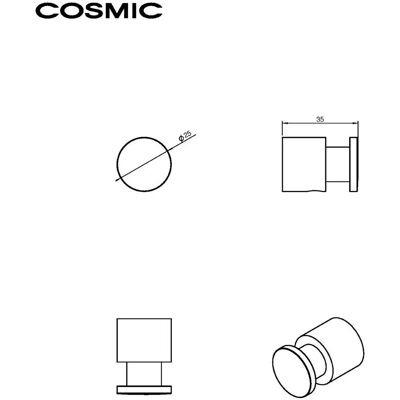 Cosmic Zwart-Wit Badhaak - Modern Minimalistisch Design Cosmic Zwart-Wit Badhaak - Modern Minimalistisch Design