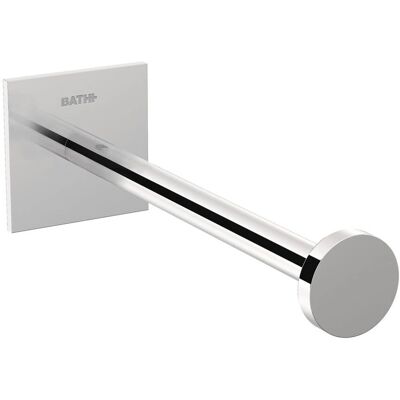 Portarrollos de baño Cosmic gris montado en pared - Cuadrado, acabado cromado Portarrollos de baño Cosmic gris montado en pared - Cuadrado, acabado cromado