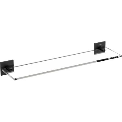 Cosmic Black Bathroom Shelf - Rectangular, Durable Steel, 40cm Cosmic Black Bathroom Shelf - Rectangular, Durable Steel, 40cm