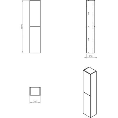 Cosmic Bbest Gabinete de Baño Blanco Brillo - Almacenamiento para Baño Cosmic Bbest Gabinete de Baño Blanco Brillo - Almacenamiento para Baño