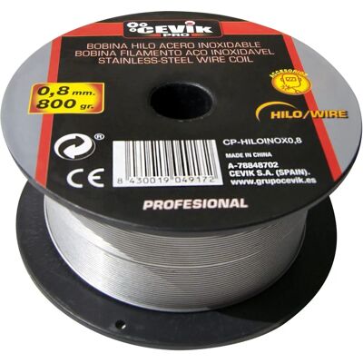 Cevik - Bobina de hilo inoxidable 0,8mm 0,8kg - Hilo de soldar Cevik - Bobina de hilo inoxidable 0,8mm 0,8kg - Hilo de soldar