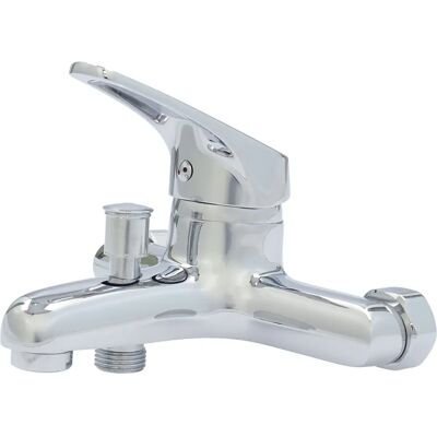 Fontastock - conjunto monomando para bañera con rosca y ducha, zinc Fontastock - conjunto monomando para bañera con rosca y ducha, zinc