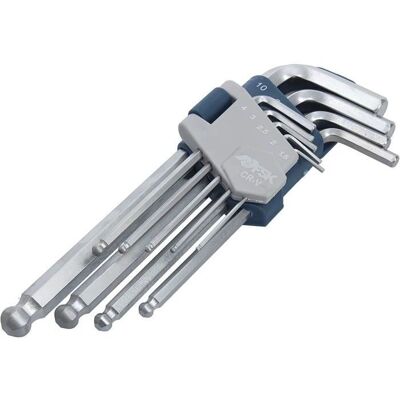 Ensemble de Clés Allen Ferrestock - 9 Outils en Acier - 1,5-10mm - Maison & Pro - Publicité Ensemble de Clés Allen Ferrestock - 9 Outils en Acier - 1,5-10mm - Maison & Pro - Publicité
