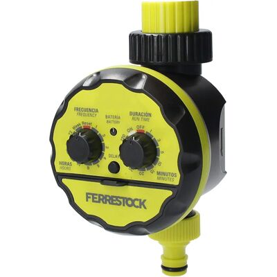 Programmeur d'Irrigation Jaune Ferrestock - Manuel, Minuterie, Nébuliseur - Publicité Programmeur d'Irrigation Jaune Ferrestock - Manuel, Minuterie, Nébuliseur - Publicité