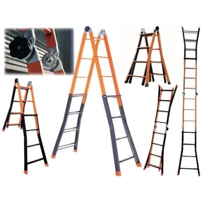 BRIXO - 18727V - 4+4 gradini - Altezza 3,80 m - Scala telescopica BRIXO - 18727V - 4+4 gradini - Altezza 3,80 m - Scala telescopica