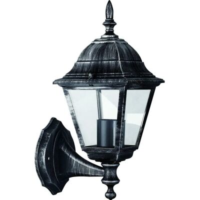 MARCA Lanterna da Parete Vienna - Faretto da Giardino con Vetro - Nero MARCA Lanterna da Parete Vienna - Faretto da Giardino con Vetro - Nero