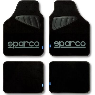 Sparco - Universal - Noir/Gris - 4 pcs - Jeu de tapis de sol - Publicité Sparco - Universal - Noir/Gris - 4 pcs - Jeu de tapis de sol - Publicité