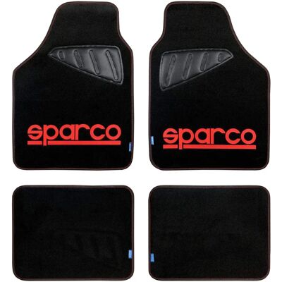 Ensemble de Tapis de Sol pour Voiture Sparco SPC1903 - Antidérapant, Facile à nettoyer, Ajustement universel - Publicité Ensemble de Tapis de Sol pour Voiture Sparco SPC1903 - Antidérapant, Facile à nettoyer, Ajustement universel - Publicité