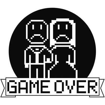 BigBuy Auto Waterdichte Sticker Game Over - Automodel BigBuy Auto Waterdichte Sticker Game Over - Automodel