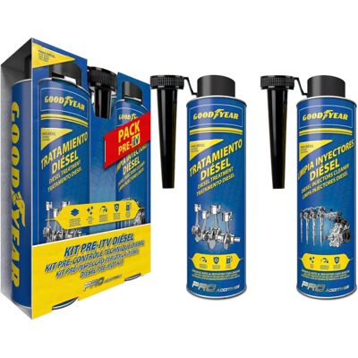 Kit de Traitement Diesel Goodyear - Nettoyant Système de Carburant - Publicité Kit de Traitement Diesel Goodyear - Nettoyant Système de Carburant - Publicité