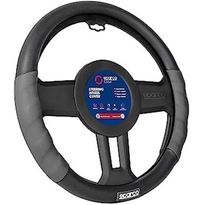 Copri Volante Sparco SPC1101L Grigio-Nero Copri Volante Sparco SPC1101L Grigio-Nero