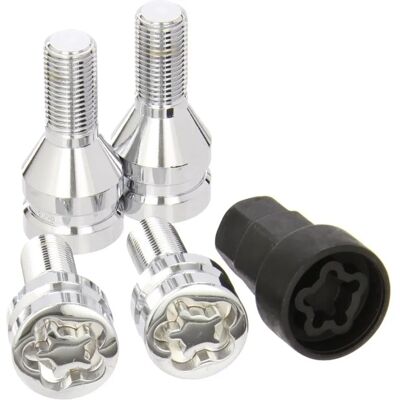 BC Corona Anti-Diebstahl-Schrauben 12x125 L24 17/19 Silber - Diebstahlsicherungsschrauben BC Corona Anti-Diebstahl-Schrauben 12x125 L24 17/19 Silber - Diebstahlsicherungsschrauben