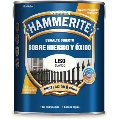 Esmalte Blanco Brillante Hammerite - Protección contra óxido 8A - 5L Esmalte Blanco Brillante Hammerite - Protección contra óxido 8A - 5L
