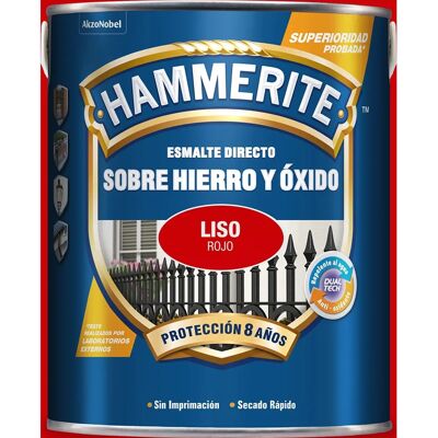 Esmalte Brillante Rojo para Hierro y Óxido - 5L Esmalte Brillante Rojo para Hierro y Óxido - 5L