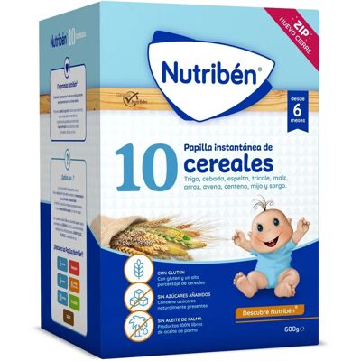 Nutriben Baby-Getreide - 10 Körner - Ab 6 Monaten Nutriben Baby-Getreide - 10 Körner - Ab 6 Monaten