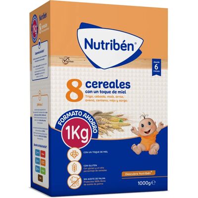 Nutriben Papilla 8 Cereales Miel - Papilla de Cereal con Miel Nutriben Papilla 8 Cereales Miel - Papilla de Cereal con Miel
