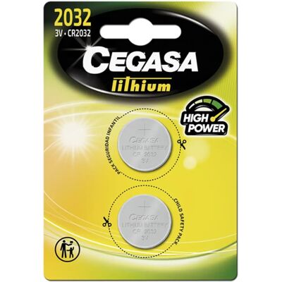 Cegasa Pile bouton au lithium CR2032 - Batterie Cegasa Pile bouton au lithium CR2032 - Batterie