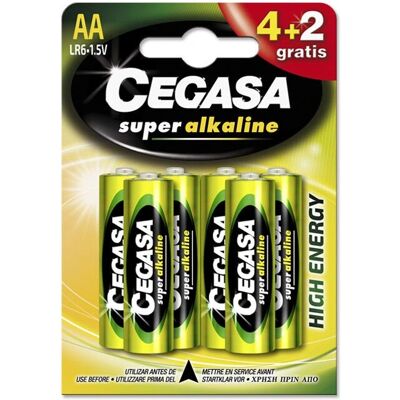 Cegasa LR06 Batterie - 4 Stück - AA Alkaline Cegasa LR06 Batterie - 4 Stück - AA Alkaline