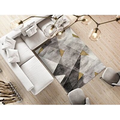 Alfombra Geométrica Bianca 24112 - Gris - 60x120 cm, 120x170 cm, 140x200 cm, 160x230 cm Alfombra Geométrica Bianca 24112 - Gris - 60x120 cm, 120x170 cm, 140x200 cm, 160x230 cm