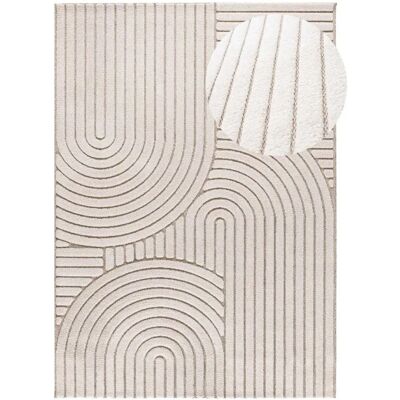 Alfombra blanca con relieve geométrico Atticgo - Interior Alfombra blanca con relieve geométrico Atticgo - Interior