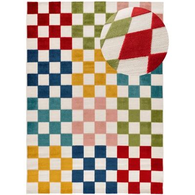 Alfombra Geométrica Multicolor de Atticgo - 120x170 cm para interior y exterior Alfombra Geométrica Multicolor de Atticgo - 120x170 cm para interior y exterior