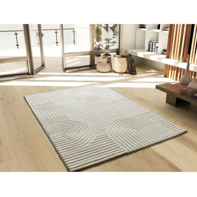 Alfombra Verona de Atticgo - Diseño geométrico en relieve - 160x230cm Alfombra Verona de Atticgo - Diseño geométrico en relieve - 160x230cm