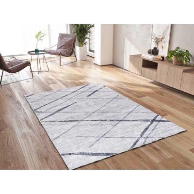 Atticgo - Minimalistischer Grau-Teppich - 200x290 cm - Rug - Publicité Atticgo - Minimalistischer Grau-Teppich - 200x290 cm - Rug - Publicité