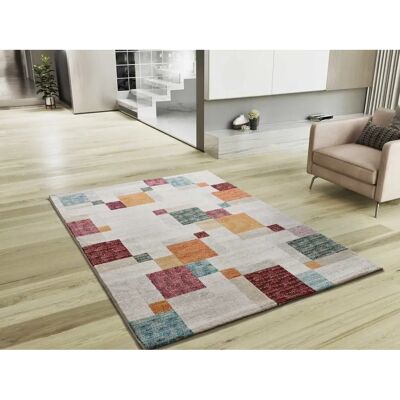 Alfombra Geométrica Multicolor Atticgo - 133x190 cm - Alfombra Alfombra Geométrica Multicolor Atticgo - 133x190 cm - Alfombra