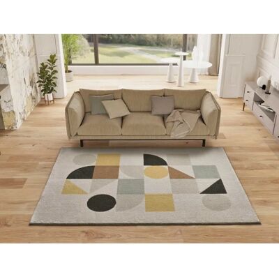 Alfombra Geométrica Multicolor Atticgo - Rectangular, 120x170cm - Alfombra Alfombra Geométrica Multicolor Atticgo - Rectangular, 120x170cm - Alfombra