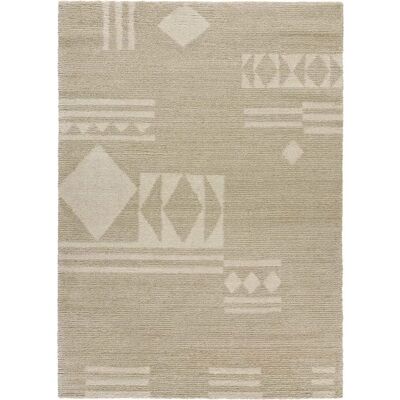 Tapis géométrique beige Atticgo - Tapis d'intérieur - Publicité Tapis géométrique beige Atticgo - Tapis d'intérieur - Publicité