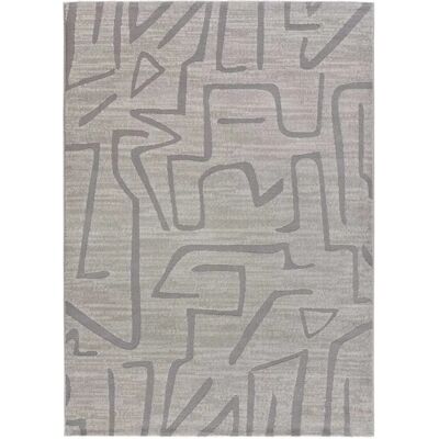 Alfombra Étnica en Relieve Gris - Salón y Dormitorio Alfombra Étnica en Relieve Gris - Salón y Dormitorio