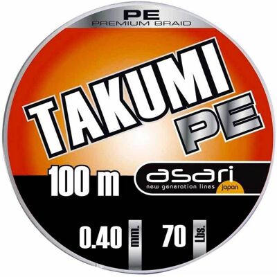 Asari Takumi Pe Braided Line 10x100 M Gray - Braided Fishing Line Asari Takumi Pe Braided Line 10x100 M Gray - Braided Fishing Line