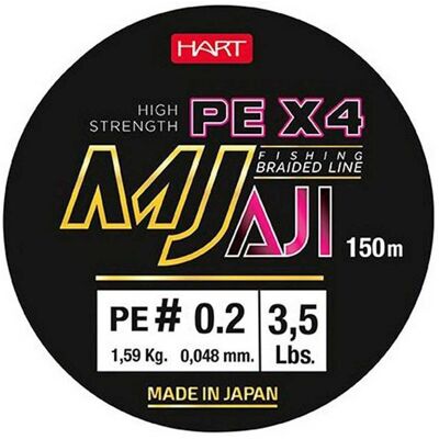 Hart Mj Aji 150 M Línea Trenzada - Equipo de pesca Hart Mj Aji 150 M Línea Trenzada - Equipo de pesca