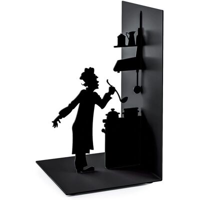 Balvi - Le Chef Fermalibri - Starker Buchstütze - Schwarz - Küche oder Regal - Geschenk Balvi - Le Chef Fermalibri - Starker Buchstütze - Schwarz - Küche oder Regal - Geschenk