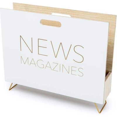 Suporte para Revistas Branco Balvi - Magazine Rack Suporte para Revistas Branco Balvi - Magazine Rack