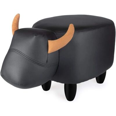 Balvi Tabouret Vache - Accent Rustique en Bois et Simili Cuir - Publicité Balvi Tabouret Vache - Accent Rustique en Bois et Simili Cuir - Publicité