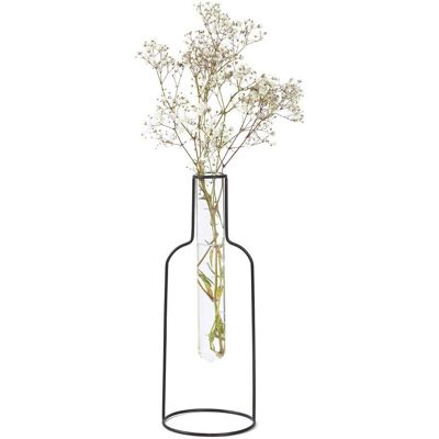 Vaso Silhueta de Garrafa Balvi - Decorativo em Vidro e Metal Vaso Silhueta de Garrafa Balvi - Decorativo em Vidro e Metal