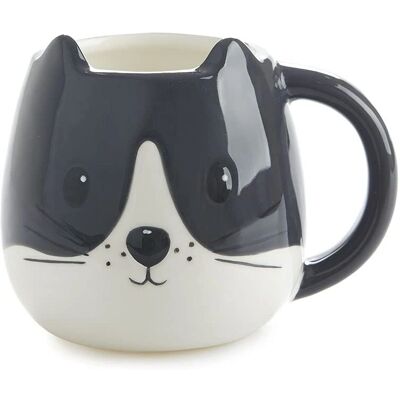 BALVI Mug kitty schwarz/weiß 400 ml Keramikgriff - Tasse BALVI Mug kitty schwarz/weiß 400 ml Keramikgriff - Tasse