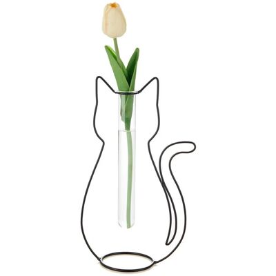 Balvi - 27583 - Preto - Metal/Vidro - Vaso Balvi - 27583 - Preto - Metal/Vidro - Vaso
