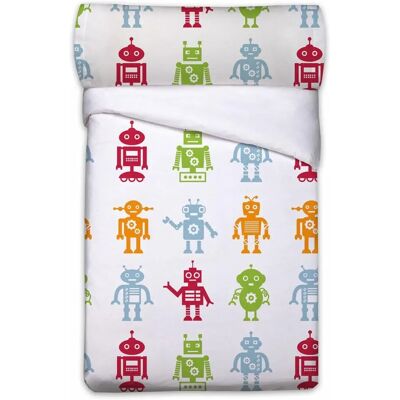Juego de funda nórdica Pierre Cardin Robots Blanco Cama de 105 - Juego de funda nórdica Juego de funda nórdica Pierre Cardin Robots Blanco Cama de 105 - Juego de funda nórdica