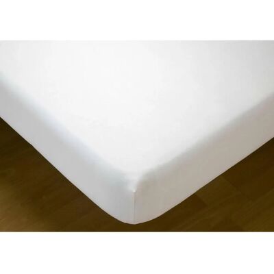 Hosteline MONACO LISO White Fitted Sheet - Fitted sheet Hosteline MONACO LISO White Fitted Sheet - Fitted sheet