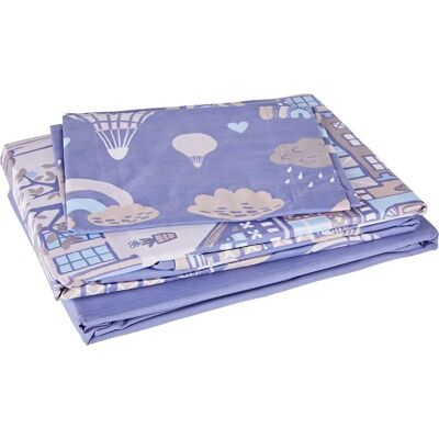 Pierre Cardin GLOBOS Blue Duvet Cover Set - Bed Linen Pierre Cardin GLOBOS Blue Duvet Cover Set - Bed Linen