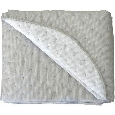 Jeté de lit TRIANA Gris Perle Super King Pierre Cardin - Couette Jeté de lit TRIANA Gris Perle Super King Pierre Cardin - Couette
