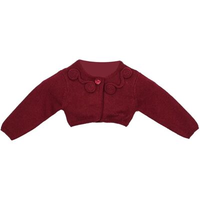 Tutto Piccolo Burgunder Trikotstrickjacke - Mädchen 10A Tutto Piccolo Burgunder Trikotstrickjacke - Mädchen 10A