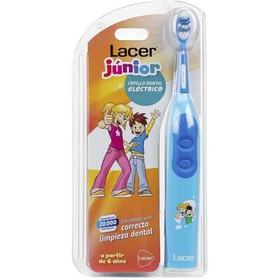 Lacer Junior Elektrische Zahnbürste - Blau - Effiziente Plaque-Entfernung Lacer Junior Elektrische Zahnbürste - Blau - Effiziente Plaque-Entfernung