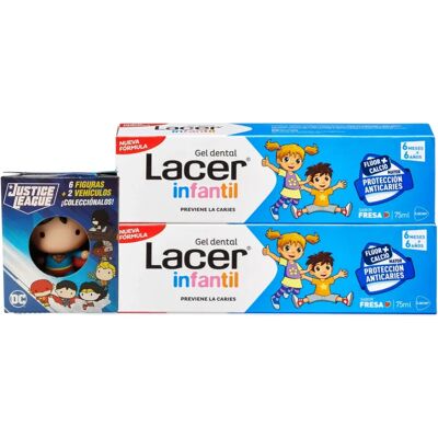 Lacer Children Dental Gel Strawberry Duo - Toothpaste for Kids 75ml x 2 Lacer Children Dental Gel Strawberry Duo - Toothpaste for Kids 75ml x 2