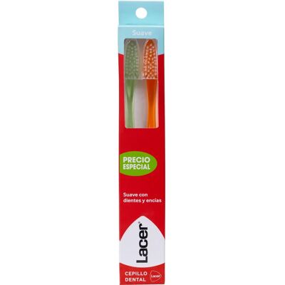 Brosse à Dents Douce Lacer - 2 Unités - Publicité Brosse à Dents Douce Lacer - 2 Unités - Publicité
